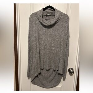 Anthropologie Saturday Sunday Grey Cowl Neck Lazy Thin Sweater Size M/L EUC